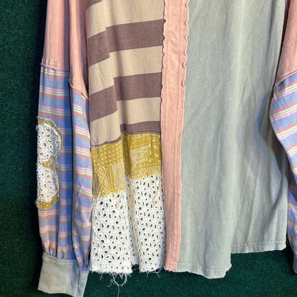 089 NWOT Oli & Hali Pink/Blue Shirt SZ XL - Picture 6 of 13